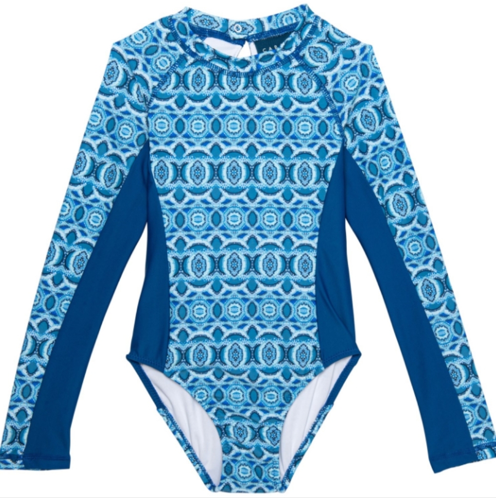 Cabana Life Little Girls Geo Uni Suit - UPF 50+, Long Sleeve [4]